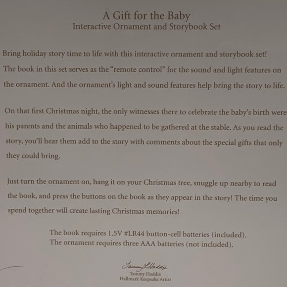 Hallmark Keepsake Interactive Ornament and Storybook Set A Gift for the Baby - Picture 3 of 8